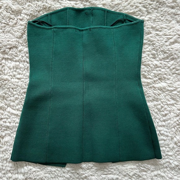 Forever 21 Green Strapless Button Top Womens Size Small - Picture 8 of 8